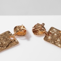 Клипсы &laquo;Лёгкость&raquo; пластина, цвет золото