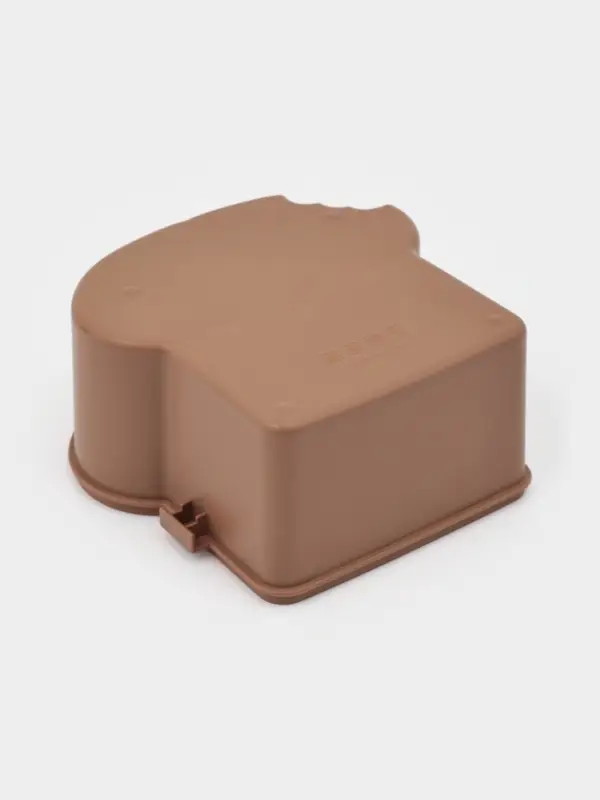 Ланч-бокс "Завтрак", 3 отделения, вилка и ложка, размер 16х15,5х8 см, цвет коричневый