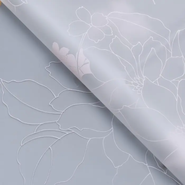 Пленка для цветов матовая, "Цветы с каймой", 58х58см, розовый