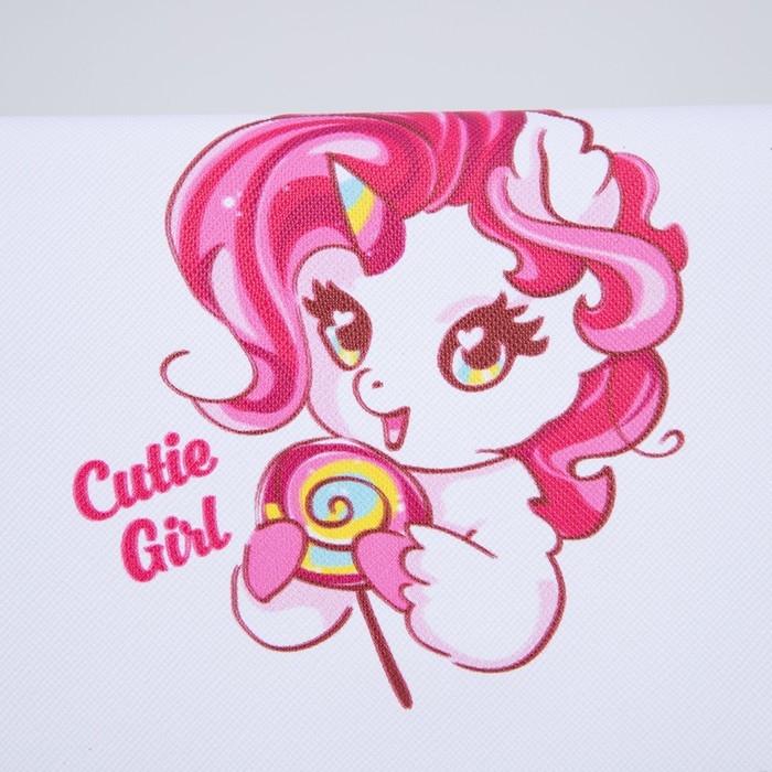 Сумка детская &laquo;Единорог&raquo;, отдел на клапане, цвет белый/розовый, 15х4х12 см