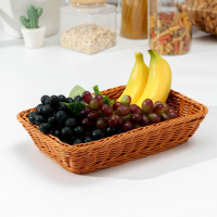 Корзина для продуктов Доляна, 30&times;19,5&times;6 см, цвет коричневый