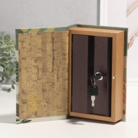 Сейф-книга дерево кожзам "Север России" 3D тиснение 21х13х5 см