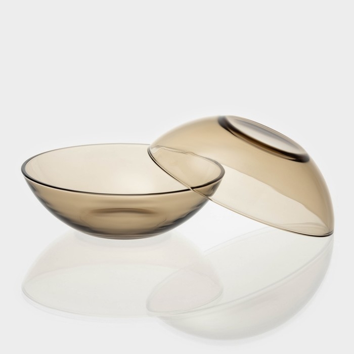 Набор стеклянных тарелок &laquo;Дымка&raquo;, 5 предметов: 2 тарелки d=18,3 см, 3 тарелки d=19,8 см