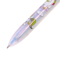 Ручка шариковая, автоматическая, 3-х цветная, корпус МИКС