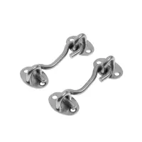 Крючок ветровой LOCKLAND KV001, L=75 мм, нержа, цвет хром, 2 шт