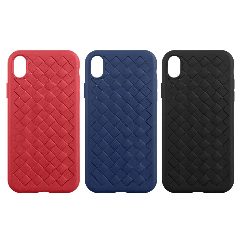 Чехол iPh XR под кожу плетение