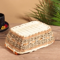 Корзина плетеная 23x17x9 см, ротанг