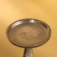 Подсвечник "Нью-Дели" алюминий 9х9х17 см, цв. бронза