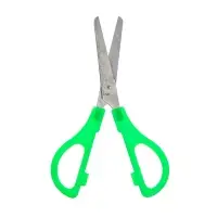 Ножницы канцелярские 13 см, пластиковые ручки, закруглённые концы с линейкой, корпус МИКС