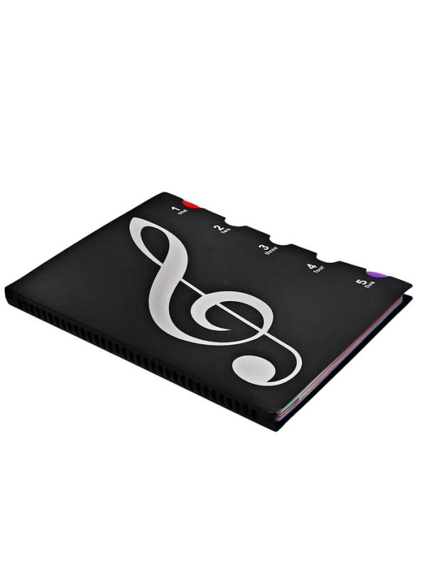 Нотная папка - 30 файлов 60 листов черная