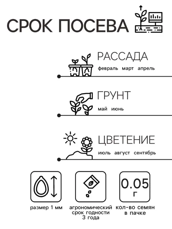 Семена цветов Алиссум "Снежный ковер", 0,05 г