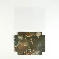 Коробка для печенья, кондитерская упаковка с пластиковой крышкой, &laquo;Мрамор&raquo;, 22 х 15 х 3 см