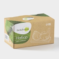 Набор фарфоровый для специй на бамбуковой подставке BellaTenero &laquo;Воробушки&raquo;, 2 предмета: солонка 75 мл, перечница 75 мл, цвет белый