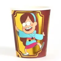 Стакан одноразовый бумажный с тиснением, 250 мл, Гравити Фолз