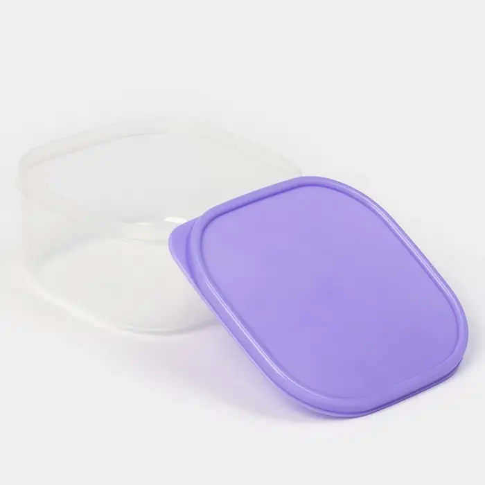 Контейнер квадратный Доляна, пищевой, 700 мл, цвет цвет сиреневый