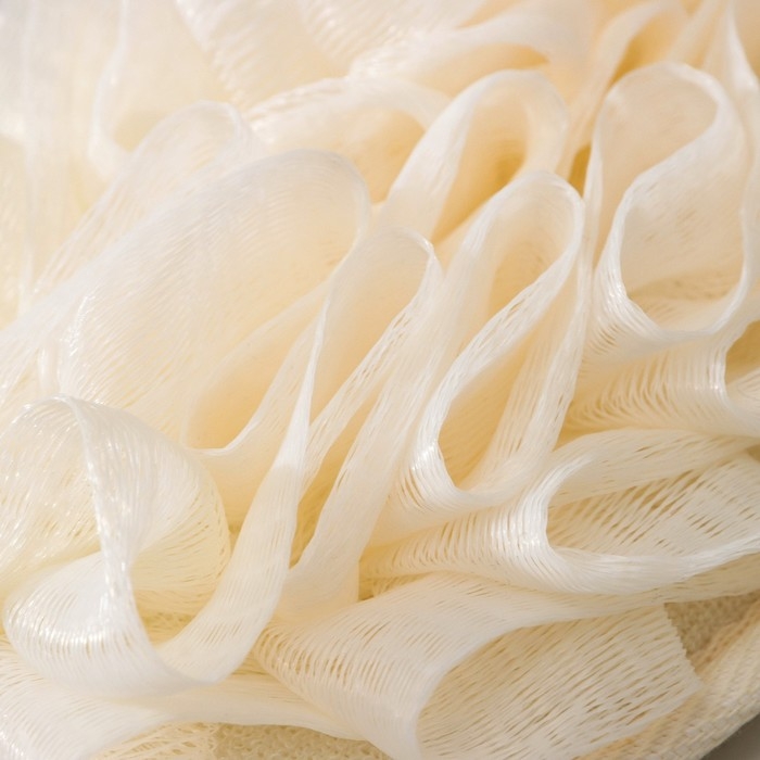 Мочалка для тела массажная со скрабером Доляна &laquo;Афродита&raquo;, 11&times;16 см, цвет бежевый