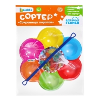 Сортер &laquo;Сокровища пиратов&raquo;, по методике Монтессори, 6 цветов, с пинцетом, 3+