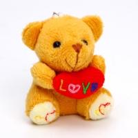 Брелок - мягкая игрушка &laquo;Мишка с сердцем&raquo;, цвета МИКС, набор 3 шт.