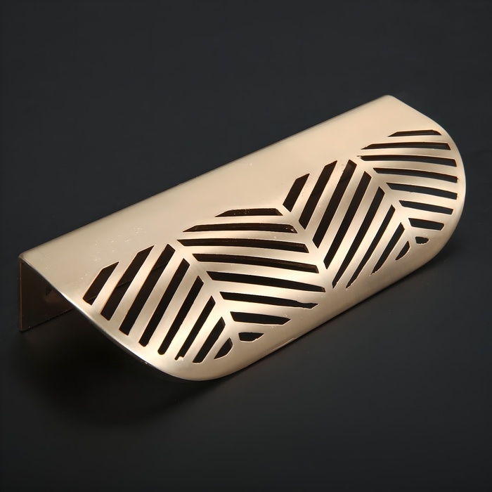 Ручка CAPPIO, м/о 96 мм, с узором, цвет матовое золото