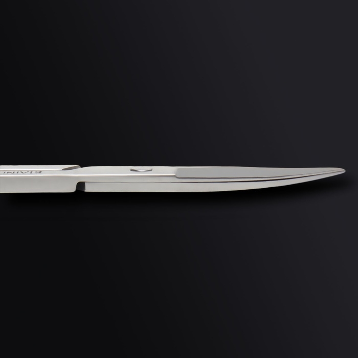 Ножницы маникюрные &laquo;Premium&raquo;, загнутые, широкие, 9 см, на блистере, цвет серебристый