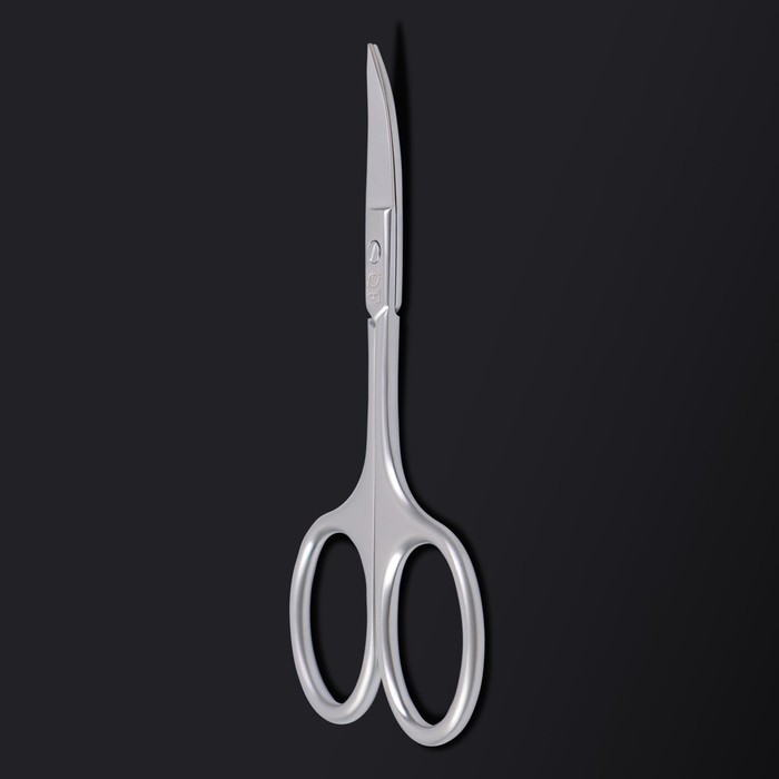 Ножницы маникюрные &laquo;Premium&raquo;, загнутые, узкие, 9,5 см, на блистере, цвет серебристый