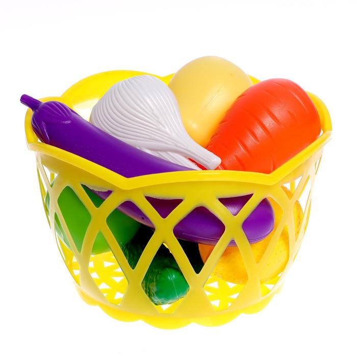 Набор продуктов &laquo;Фрукты и овощи в корзине&raquo;, 11 предметов, МИКС