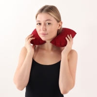 Подушка для шеи дорожная, надувная, 42 &times; 27 см, цвет МИКС