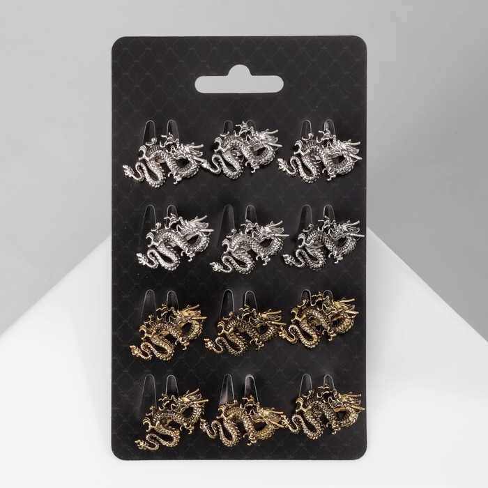 Брошь &laquo;Дракон&raquo; (неделимая фасовка 12 шт., цена за шт.), цвет МИКС