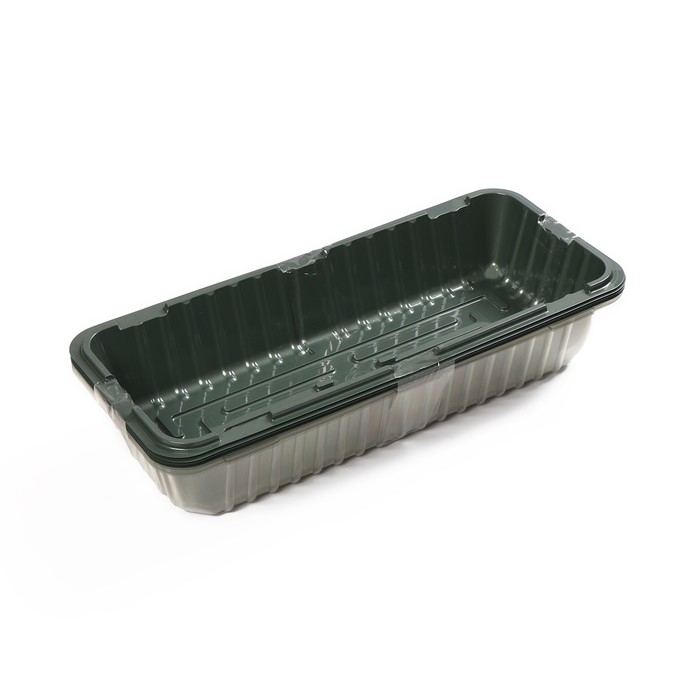 Мини-парник для рассады, 39.5 &times; 17 &times; 13 см, без вставок, тёмно-зелёный, Greengo