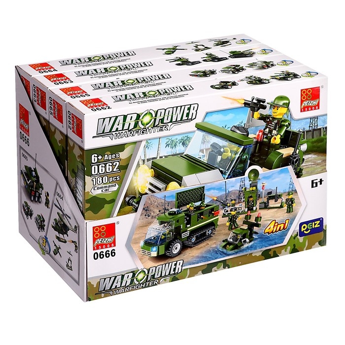 Конструктор 4 в 1 Военные &laquo;Современная техника&raquo;, 4 вида МИКС