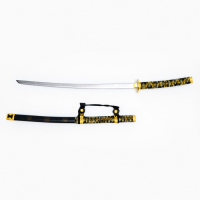 Сувенирное оружие &laquo;Катана&raquo;, чёрные ножны, золотистая обмотка, 102 см