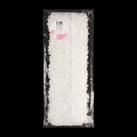 Кружево гипюровое, 80 мм &times; 9 &plusmn; 0,5 м, цвет белый