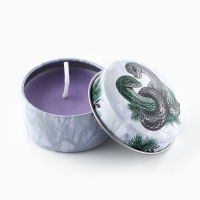 Свеча новогодняя в железной банке &laquo;Новый год: Змейки&laquo;Новый год: аромат сирень, 4.8 см