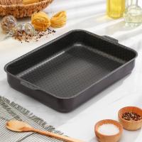 Противень &laquo;Хозяюшка&raquo;, 27&times;35 см, h=6 см, антипригарное покрытие, цвет бордовый