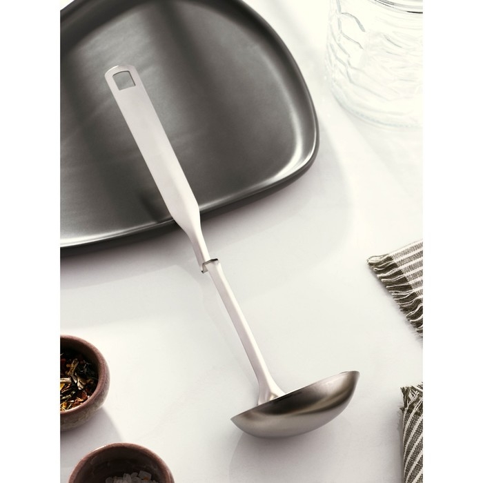 Половник из нержавеющей стали Доляна Bend, 30&times;9 см, цвет серебряный