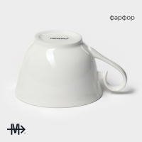 Кружка фарфоровая Magistro &laquo;Сюита&raquo;, 250 мл, цвет белый