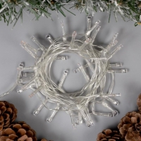 Гирлянда &laquo;Нить&raquo; 2 м, IP20, прозрачная нить, 20 LED, свечение красное, 2 режима, AAх3