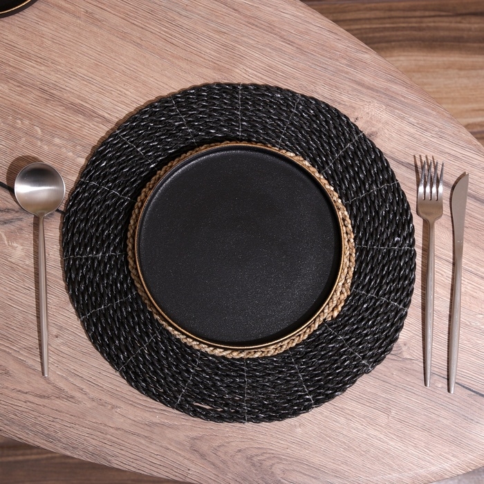 Коврик плетёный круглый 35 см