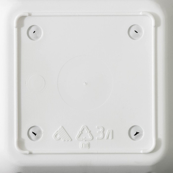 Горшок для цветов с поддоном &laquo;Лозанна&raquo;, 3 л, пластиклвый, цвет белый