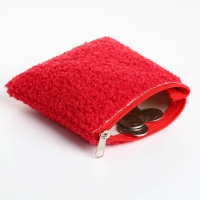 Кошелёк на молнии, цвет красный