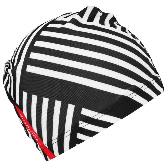 Шапочка для плавания взрослая ONLYTOP &laquo;Чёрно-белая&raquo;, тканевая, обхват 54-60 см
