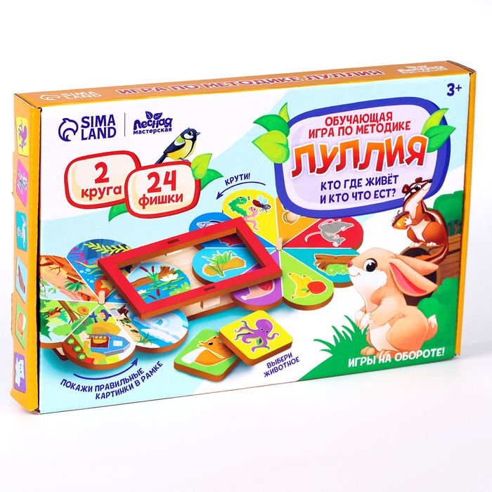 Развивающая игра для детей &laquo;Кто где живёт и кто что ест&raquo; по методике Луллия