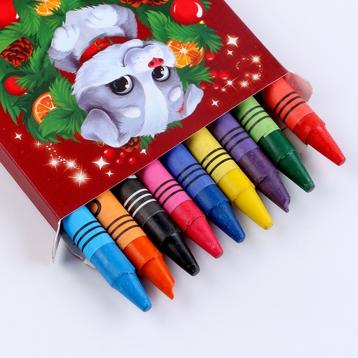 Ёлочные шары под раскраску на новый год &laquo;Волшебный подарок&raquo;, d = 7 см, 6 шт, новогодний набор для творчества