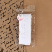 Кружево капроновое, 40 мм &times; 10 &plusmn; 1 м, цвет белый