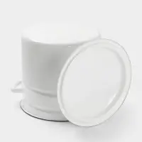 Кастрюля цил.борт. 12 л белая (без декора)