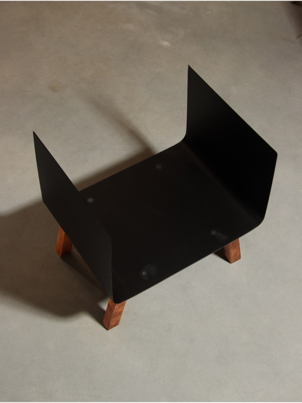 Дровница "Вечерок" сталь, дерево 38х30х40 см