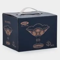 Конфетницы &laquo;Акапелла&raquo;, 9&times;15&times;12 см, набор 2 шт., стекло, прозрачные