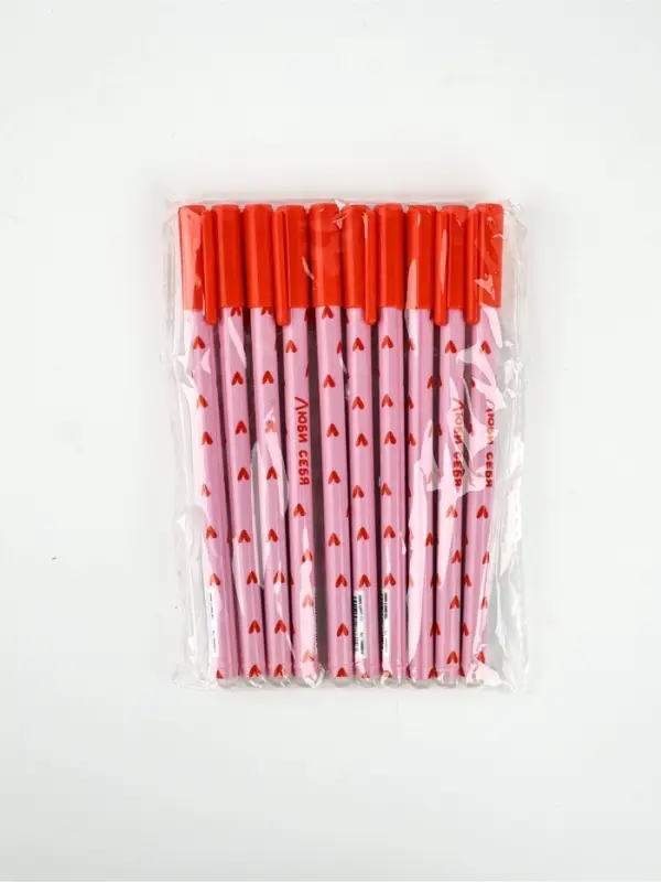 Ручка пластик пиши-стирай с колпачком "Люби себя", синяя паста, гелевая 0,5 мм