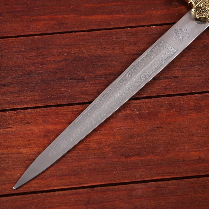 Кортик "Звезда Давида", золото/синий, 10х40 см