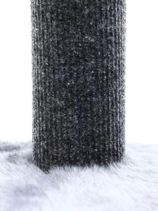 Домик для кошек с когтеточкой, квадратный, 3х-этажный, 33 &times; 42 &times; 63 см, ковролин, серая